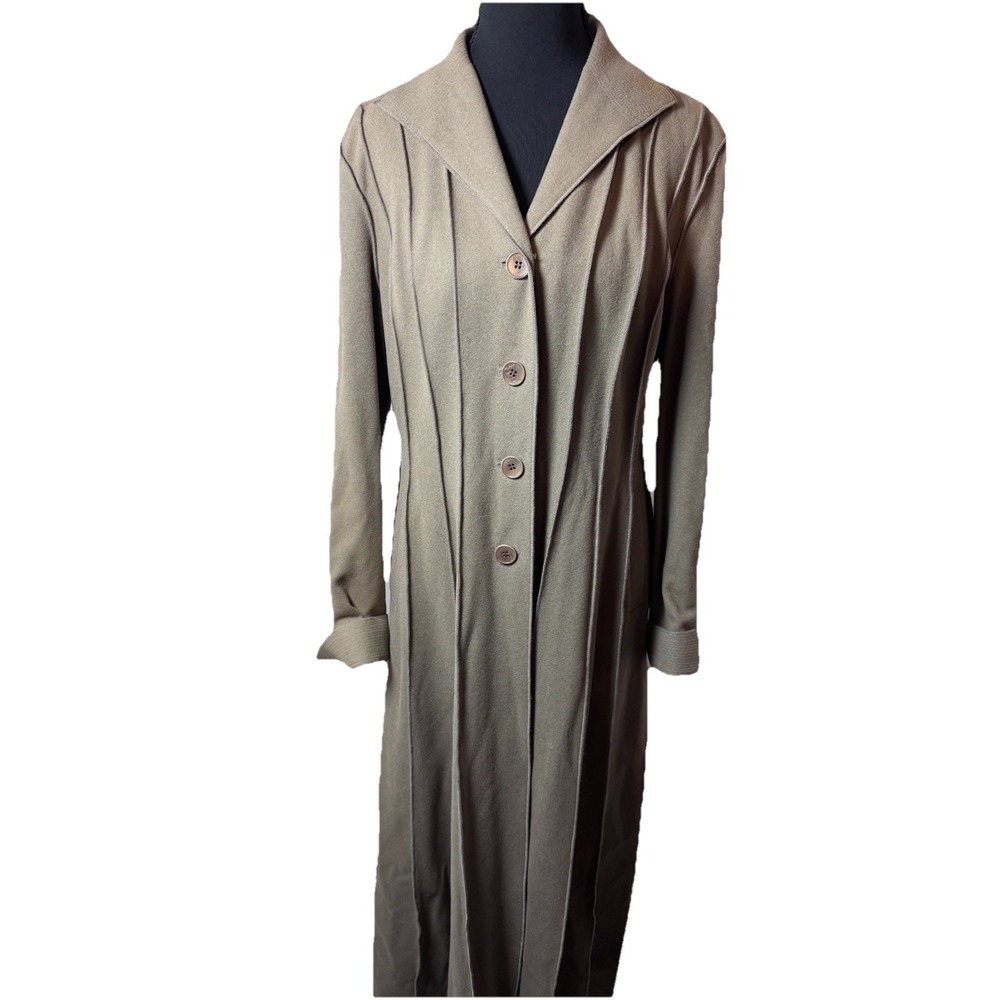 Rare Vtg Charles Nolan Brown long coat Wool one call out in photo bottom of coat